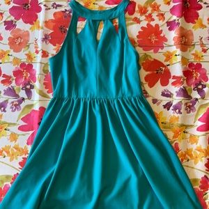 Kendall and Kylie Blue cut out dress